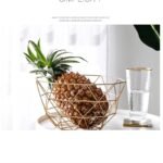Corbeille en acier doré moderne pour pain, fruits et autres... – Image 6