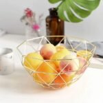 Corbeille en acier doré moderne pour pain, fruits et autres... – Image 2
