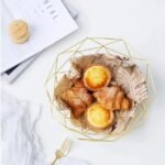 Corbeille en acier doré moderne pour pain, fruits et autres... – Image 7