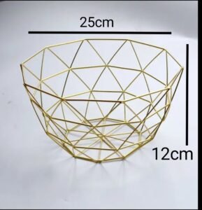 Corbeille en acier doré moderne pour pain, fruits et autres... – Image 4