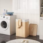 Panier à linge en bambou moderne et pratique