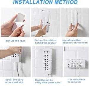 Support adhésif mural pour multiprise électrique, routeur WIFI, boîte à mouchoirs et autres - Image 5