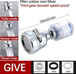 Robinet rotative 360° à 3 modes avec filtre – Image 3