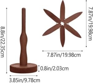 Set de 4 sous-plats avec support en bois moderne et pratique – Image 8
