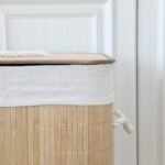 Panier à Linge Rectangulaire Pliable en Bambou avec Couvercle - Image 5