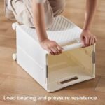 Panier à linge pliable en PVC avec roulettes – Image 4