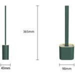 Brosse nettoyage toilette en silicone avec support mural auto-adhésive – Image 4