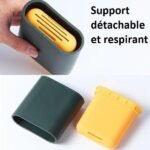 Brosse nettoyage toilette en silicone avec support mural auto-adhésive – Image 7