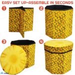Tabouret de rangement en forme D'ananas 30x30cm – Image 3