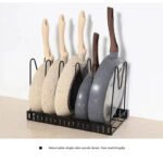 Range-casseroles et poêles en métal – Organisateur de cuisine ajustable – Image 5