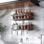 Set de 3 Supports de rangement métallique multifonction