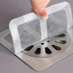 Filtre autocollant jetable anti-cheveux protection siphon douche évier salle de bain cuisine évite blocage tuyaux – 1 Piece – Image 2