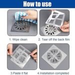 Filtre autocollant jetable anti-cheveux protection siphon douche évier salle de bain cuisine évite blocage tuyaux – 1 Piece – Image 4
