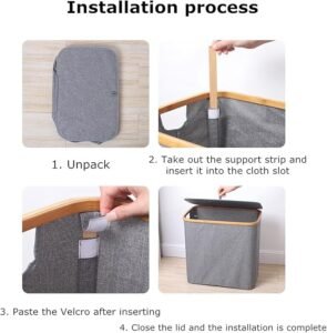 Corbeille à Linge Pliable en tissu - Image 2