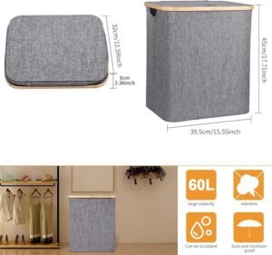 Corbeille à Linge Pliable en tissu - Image 7