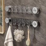 Porte-Crochets Mural Transparent avec Ventouses