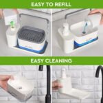 Distributeur de Savon Évier 3-en-1 – Pompe Liquide, Presse Vaisselle & Porte-Éponge - Image 5