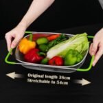Passoire Extensible Inox – Égouttoir de Légumes & Fruits avec Poignées Antidérapantes – Image 2