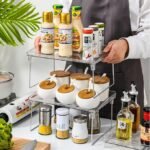 Set de 2 Organisateurs de cuisine et bureau en acrylique transparent – Image 2