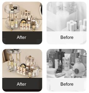 Organiseur de Maquillage à 2 Niveaux – Élégance Cristalline & Rangement Compact - Image 3