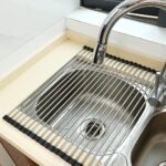 Égouttoir à Vaisselle Enroulable Pliable en Acier Inoxydable - Image 5