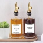 Set de 2 distributeur de huile et de vinaigre en verre 500ml