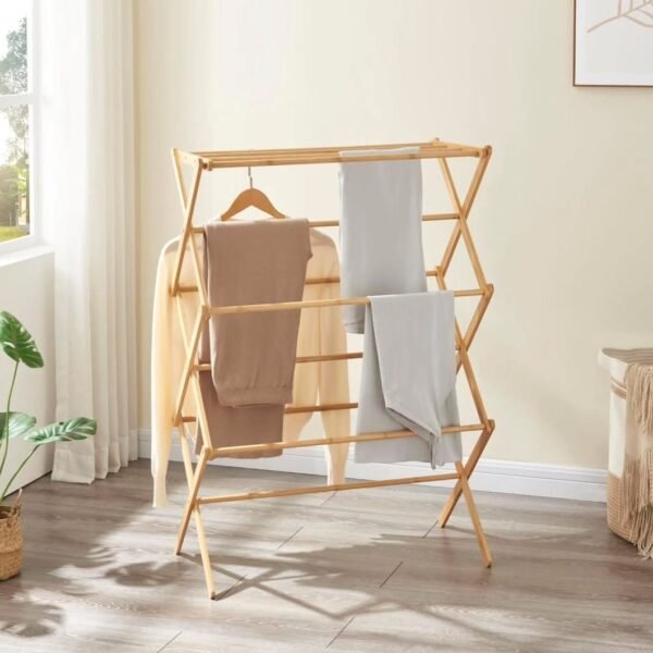 Séchoir à linge en bois pour vêtements