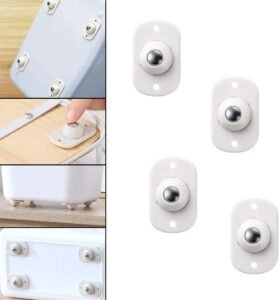 Lot de 4 Mini Roulettes Universelles 360° – Image 2