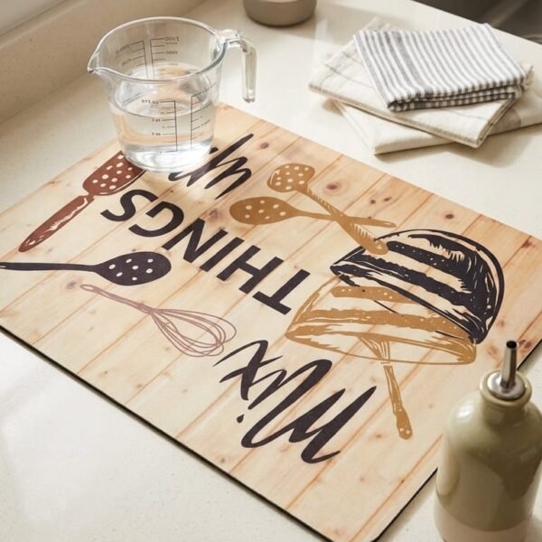 Tapis de Cuisine Égouttoir Absorbant 40X30cm