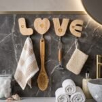 Patères Murales Décoratives "LOVE" Finition Effet-Bois – Image 2